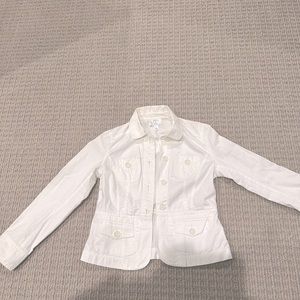 NWOT:Ann Taylor Loft white jacket. Perfect for any occasion or season.